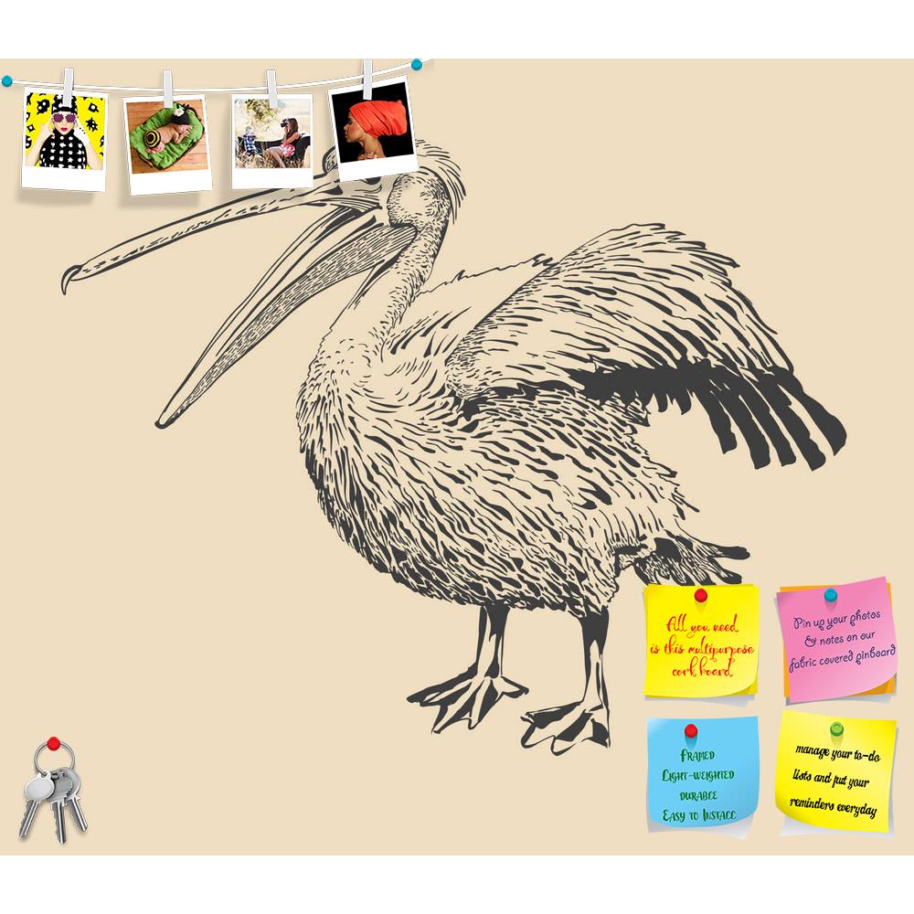 ArtzFolio Pelican With Open Beak Printed Bulletin Board Notice Pin Board Soft Board | Frameless-Bulletin Boards Frameless-AZSAO13760174BLB_FL_L-Image Code 5001152 Vishnu Image Folio Pvt Ltd, IC 5001152, ArtzFolio, Bulletin Boards Frameless, Birds, Digital Art, pelican, with, open, beak, printed, bulletin, board, notice, pin, soft, frameless, original, ink, drawing, pelecanus, onocrotalus, author, this, illustration, pin up board, push pin board, extra large cork board, big pin board, notice board, small bul