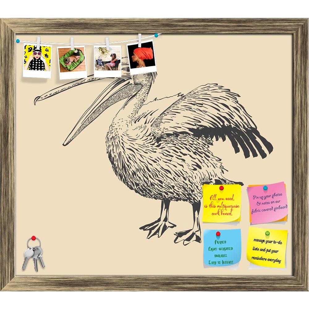 ArtzFolio Pelican With Open Beak Printed Bulletin Board Notice Pin Board Soft Board | Framed-Bulletin Boards Framed-AZSAO13760174BLB_FR_L-Image Code 5001152 Vishnu Image Folio Pvt Ltd, IC 5001152, ArtzFolio, Bulletin Boards Framed, Birds, Digital Art, pelican, with, open, beak, printed, bulletin, board, notice, pin, soft, framed, original, ink, drawing, pelecanus, onocrotalus, author, this, illustration, pin up board, push pin board, extra large cork board, big pin board, notice board, small bulletin board,