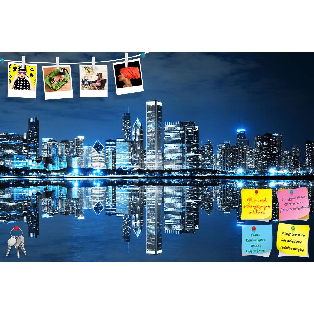 ArtzFolio Chicago Downtown At Night, USA Printed Bulletin Board Notice Pin Board Soft Board | Frameless-Bulletin Boards Frameless-AZSAO13827350BLB_FL_L-Image Code 5001164 Vishnu Image Folio Pvt Ltd, IC 5001164, ArtzFolio, Bulletin Boards Frameless, Places, Photography, chicago, downtown, at, night, usa, printed, bulletin, board, notice, pin, soft, frameless, sky, view, lake, dusk, idea, dark, city, blue, real, urban, built, light, front, place, estate, luxury, modern, mirror, famous, office, economy, concep