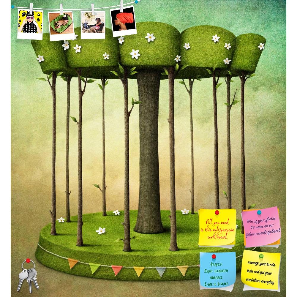 ArtzFolio Green Carousel Of Trees Flowers & Leaves Printed Bulletin Board Notice Pin Board Soft Board | Frameless-Bulletin Boards Frameless-AZSAO13924778BLB_FL_L-Image Code 5001191 Vishnu Image Folio Pvt Ltd, IC 5001191, ArtzFolio, Bulletin Boards Frameless, Conceptual, Kids, Digital Art, green, carousel, of, trees, flowers, leaves, printed, bulletin, board, notice, pin, soft, frameless, computer, graphics, pin up board, push pin board, extra large cork board, big pin board, notice board, small bulletin boa