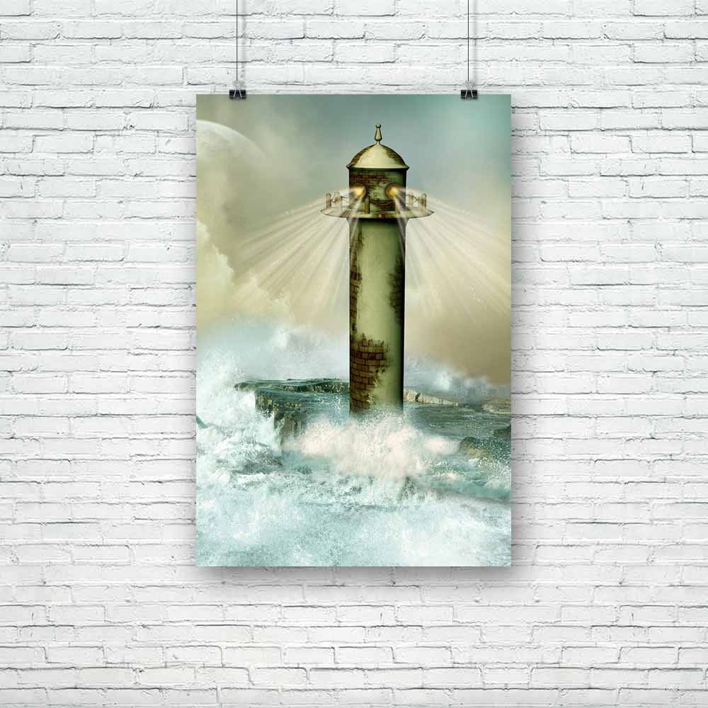 Lighthouse In Landscape Unframed Paper Poster-Paper Posters Unframed-POS_UN-IC 5001197 IC 5001197, Art and Paintings, Books, Digital, Digital Art, Fantasy, Graphic, Landscapes, Nature, Scenic, lighthouse, in, landscape, unframed, paper, poster, amazing, art, backdrops, background, cloud, dream, dreamy, fae, fairy, fairytale, magic, manipulation, mist, misty, moon, outdoor, peaceful, rock, scenario, scene, scrapbook, sky, tales, waves, artzfolio, posters, wall posters, posters for room, posters for room deco