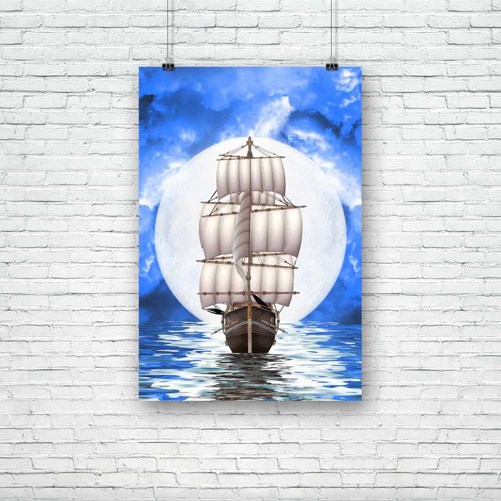 Ship In A Fantasy Landscape Unframed Paper Poster-Paper Posters Unframed-POS_UN-IC 5001199 IC 5001199, Art and Paintings, Books, Digital, Digital Art, Fantasy, Graphic, Landscapes, Nature, Scenic, Wooden, ship, in, a, landscape, unframed, paper, poster, pirate, pirates, art, ships, amazing, backdrops, background, cloud, dream, dreamy, fae, fairy, fairytale, magic, manipulation, mist, misty, moon, outdoor, peaceful, scenario, scene, scrapbook, sky, tales, waves, wood, artzfolio, posters, wall posters, poster