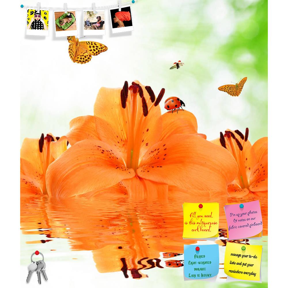 ArtzFolio Orange Lily With Butterflies & Ladybugs Printed Bulletin Board Notice Pin Board Soft Board | Frameless-Bulletin Boards Frameless-AZSAO14001197BLB_FL_L-Image Code 5001216 Vishnu Image Folio Pvt Ltd, IC 5001216, ArtzFolio, Bulletin Boards Frameless, Floral, Photography, orange, lily, with, butterflies, ladybugs, printed, bulletin, board, notice, pin, soft, frameless, pin up board, push pin board, extra large cork board, big pin board, notice board, small bulletin board, cork board, wall notice board