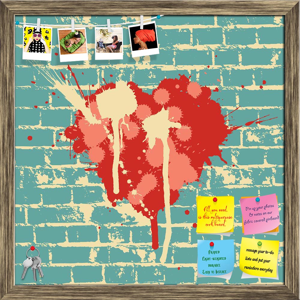 ArtzFolio Heart Symbol On Brick Wall Printed Bulletin Board Notice Pin Board Soft Board | Framed-Bulletin Boards Framed-AZSAO14155120BLB_FR_L-Image Code 5001232 Vishnu Image Folio Pvt Ltd, IC 5001232, ArtzFolio, Bulletin Boards Framed, Love, Digital Art, heart, symbol, on, brick, wall, printed, bulletin, board, notice, pin, soft, framed, pin up board, push pin board, extra large cork board, big pin board, notice board, small bulletin board, cork board, wall notice board, giant cork board, bulletin board, of