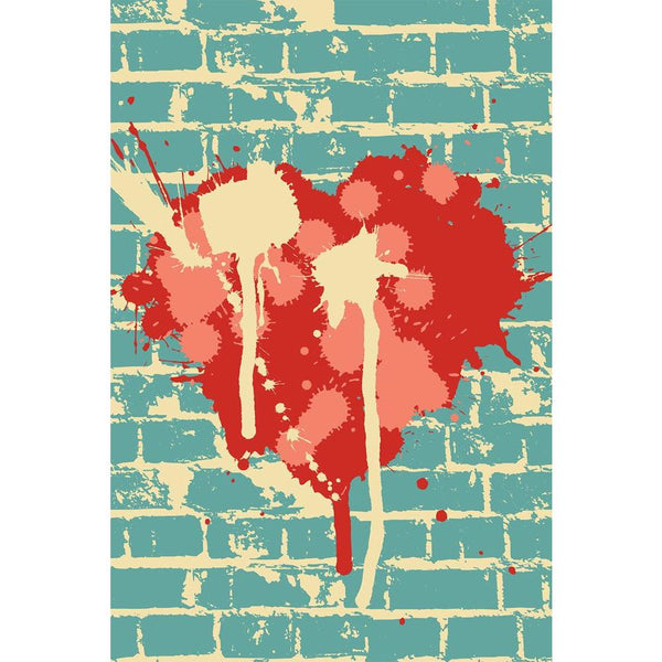 Heart Symbol On Brick Wall Unframed Paper Poster-Paper Posters Unframed-POS_UN-IC 5001232 IC 5001232, Abstract Expressionism, Abstracts, Ancient, Art and Paintings, Graffiti, Hearts, Historical, Illustrations, Love, Medieval, Patterns, Retro, Romance, Semi Abstract, Signs, Signs and Symbols, Symbols, Urban, Vintage, heart, symbol, on, brick, wall, unframed, paper, poster, grunge, punk, abstract, art, artwork, backdrop, background, banner, beige, bricks, decayed, design, dirty, distressed, drip, frame, green