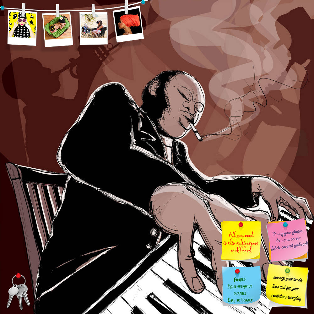 ArtzFolio Jazz Band In A Night Club Printed Bulletin Board Notice Pin Board Soft Board | Frameless-Bulletin Boards Frameless-AZSAO14169937BLB_FL_L-Image Code 5001234 Vishnu Image Folio Pvt Ltd, IC 5001234, ArtzFolio, Bulletin Boards Frameless, Music & Dance, Digital Art, jazz, band, in, a, night, club, printed, bulletin, board, notice, pin, soft, frameless, illustration, pin up board, push pin board, extra large cork board, big pin board, notice board, small bulletin board, cork board, wall notice board, gi