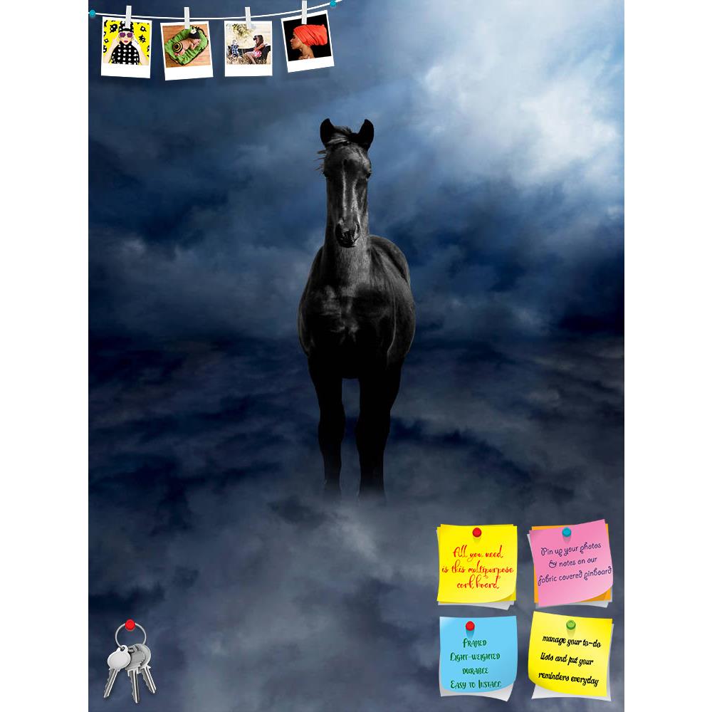 ArtzFolio Pegasus Black Steed Printed Bulletin Board Notice Pin Board Soft Board | Frameless-Bulletin Boards Frameless-AZSAO14240118BLB_FL_L-Image Code 5001246 Vishnu Image Folio Pvt Ltd, IC 5001246, ArtzFolio, Bulletin Boards Frameless, Animals, Photography, pegasus, black, steed, printed, bulletin, board, notice, pin, soft, frameless, standing, dark, storm, clouds, pin up board, push pin board, extra large cork board, big pin board, notice board, small bulletin board, cork board, wall notice board, giant 