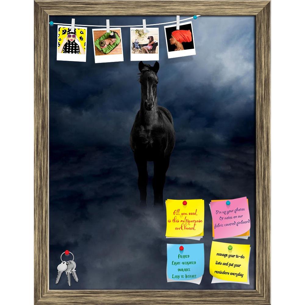 ArtzFolio Pegasus Black Steed Printed Bulletin Board Notice Pin Board Soft Board | Framed-Bulletin Boards Framed-AZSAO14240118BLB_FR_L-Image Code 5001246 Vishnu Image Folio Pvt Ltd, IC 5001246, ArtzFolio, Bulletin Boards Framed, Animals, Photography, pegasus, black, steed, printed, bulletin, board, notice, pin, soft, framed, standing, dark, storm, clouds, pin up board, push pin board, extra large cork board, big pin board, notice board, small bulletin board, cork board, wall notice board, giant cork board, 