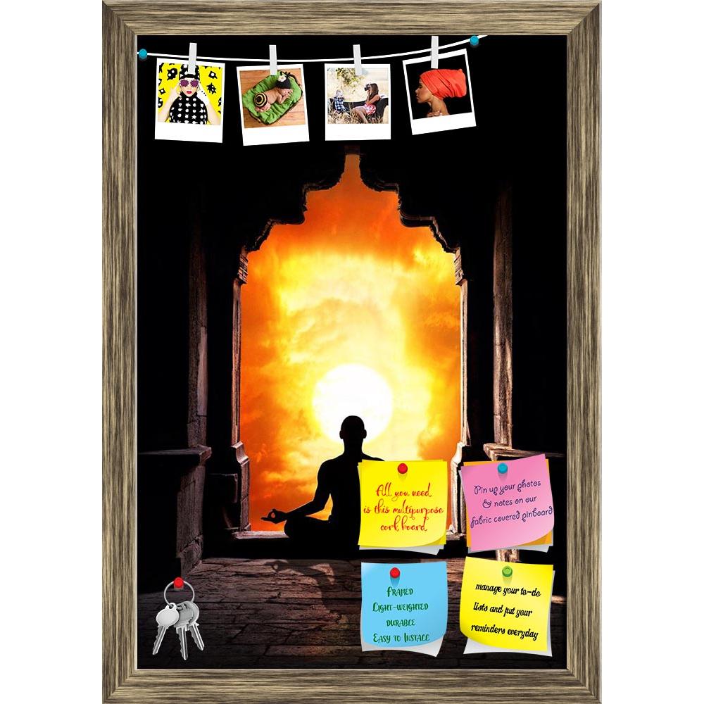 ArtzFolio Yoga Meditation In Lotus Pose D2 Printed Bulletin Board Notice Pin Board Soft Board | Framed-Bulletin Boards Framed-AZSAO14290584BLB_FR_L-Image Code 5001250 Vishnu Image Folio Pvt Ltd, IC 5001250, ArtzFolio, Bulletin Boards Framed, Places, Traditional, Photography, yoga, meditation, in, lotus, pose, d2, printed, bulletin, board, notice, pin, soft, framed, man, silhouette, old, temple, arch, orange, sunset, sky, background, pin up board, push pin board, extra large cork board, big pin board, notice