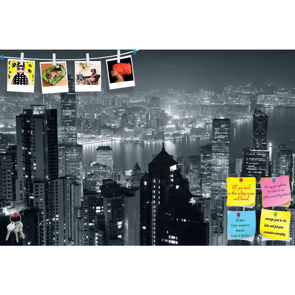 ArtzFolio Hong Kong City Skyline Printed Bulletin Board Notice Pin Board Soft Board | Frameless-Bulletin Boards Frameless-AZSAO14360633BLB_FL_L-Image Code 5001266 Vishnu Image Folio Pvt Ltd, IC 5001266, ArtzFolio, Bulletin Boards Frameless, Places, Photography, hong, kong, city, skyline, printed, bulletin, board, notice, pin, soft, frameless, night, victoria, harbor, skyscrapers, illuminated, by, lights, water, viewed, from, mountain, top, black, white, architecture, cityscape, skyscraper, urban, panorama, 