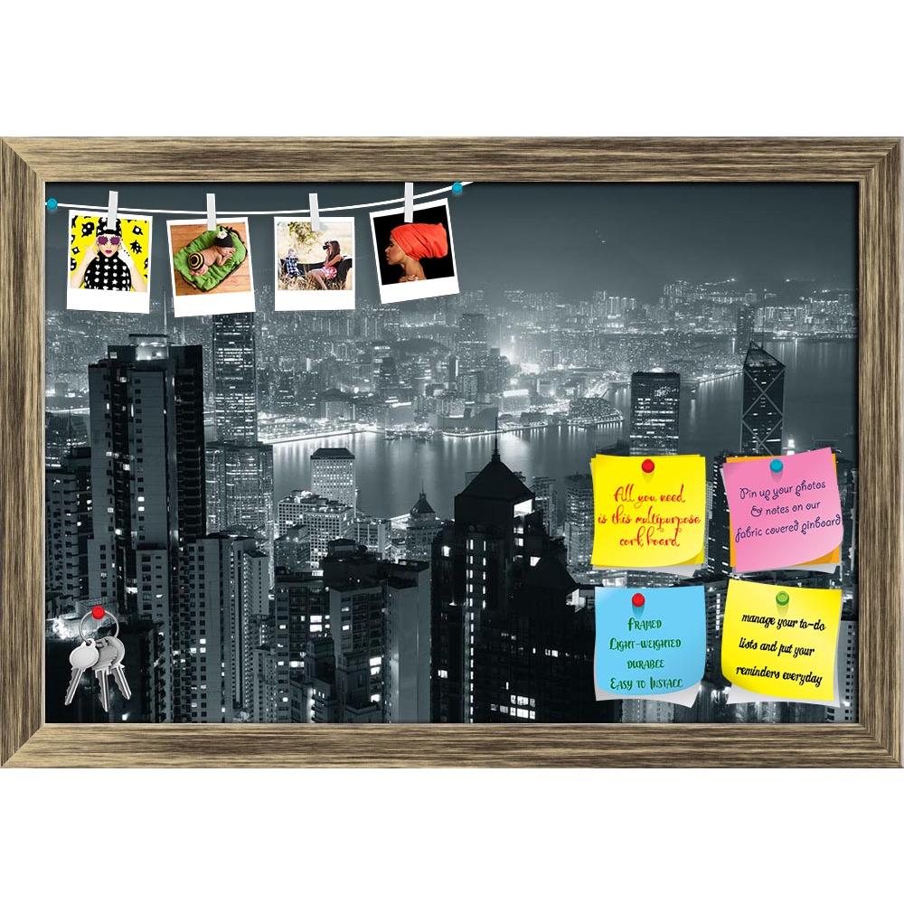 ArtzFolio Hong Kong City Skyline Printed Bulletin Board Notice Pin Board Soft Board | Framed-Bulletin Boards Framed-AZSAO14360633BLB_FR_L-Image Code 5001266 Vishnu Image Folio Pvt Ltd, IC 5001266, ArtzFolio, Bulletin Boards Framed, Places, Photography, hong, kong, city, skyline, printed, bulletin, board, notice, pin, soft, framed, night, victoria, harbor, skyscrapers, illuminated, by, lights, water, viewed, from, mountain, top, black, white, architecture, cityscape, skyscraper, urban, panorama, asia, asian,