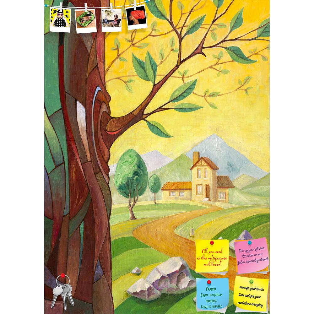 ArtzFolio Rural Landscape With The Tree Trunk Printed Bulletin Board Notice Pin Board Soft Board | Frameless-Bulletin Boards Frameless-AZSAO14367268BLB_FL_L-Image Code 5001267 Vishnu Image Folio Pvt Ltd, IC 5001267, ArtzFolio, Bulletin Boards Frameless, Abstract, Fine Art Reprint, rural, landscape, with, the, tree, trunk, printed, bulletin, board, notice, pin, soft, frameless, young, branch, foreground, road, small, mansion, far, away, this, my, artwork, oil, painting, 70x50, cm, pin up board, push pin boar