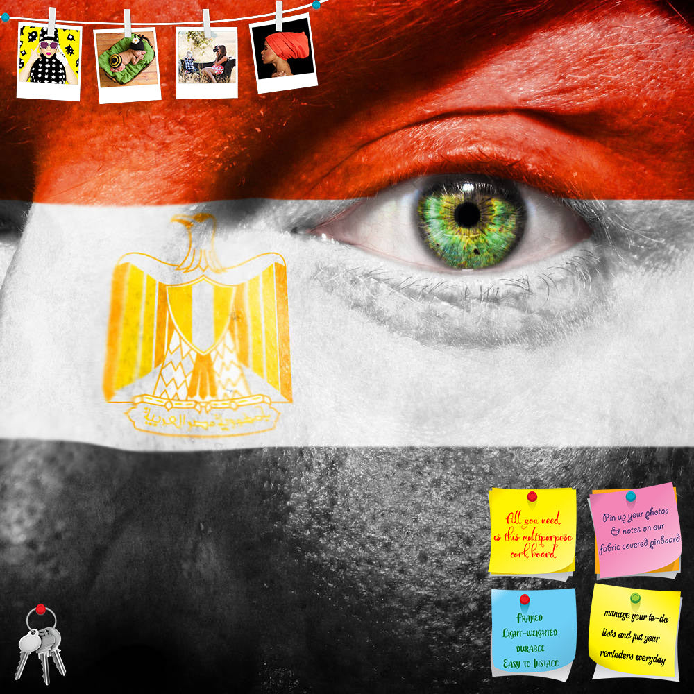 ArtzFolio Egypt Flag Painted On Face Printed Bulletin Board Notice Pin Board Soft Board | Frameless-Bulletin Boards Frameless-AZSAO14386004BLB_FL_L-Image Code 5001270 Vishnu Image Folio Pvt Ltd, IC 5001270, ArtzFolio, Bulletin Boards Frameless, Places, Portraits, Photography, egypt, flag, painted, on, face, printed, bulletin, board, notice, pin, soft, frameless, green, eye, show, support, pin up board, push pin board, extra large cork board, big pin board, notice board, small bulletin board, cork board, wal