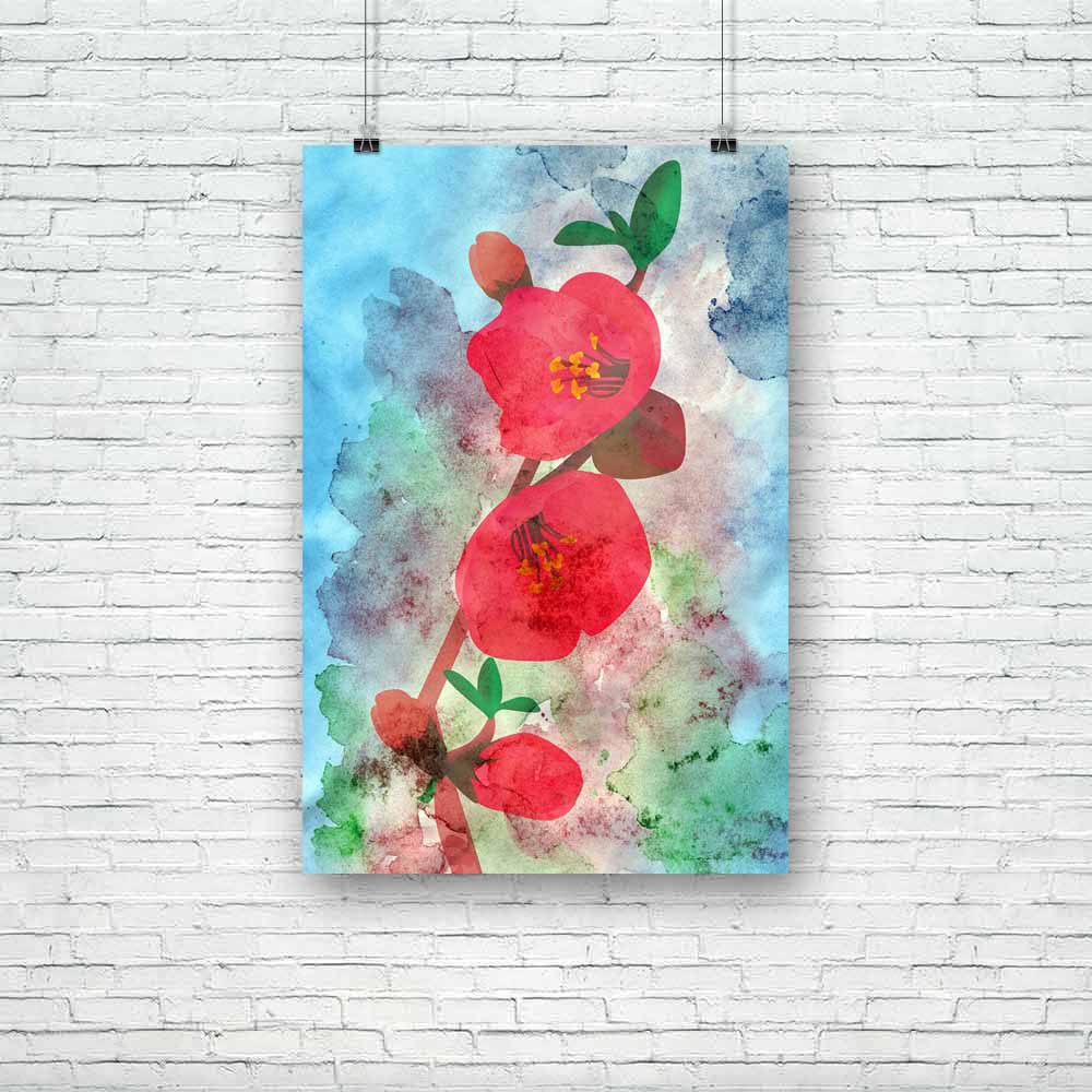 Watercolor Garnet Flower Unframed Paper Poster-Paper Posters Unframed-POS_UN-IC 5001273 IC 5001273, Abstract Expressionism, Abstracts, Ancient, Art and Paintings, Botanical, Decorative, Digital, Digital Art, Drawing, Floral, Flowers, Graphic, Historical, Illustrations, Medieval, Nature, Paintings, Retro, Scenic, Seasons, Semi Abstract, Signs, Signs and Symbols, Vintage, Watercolour, watercolor, garnet, flower, unframed, paper, poster, abstract, painting, art, artistic, backdrop, background, beautiful, bloom