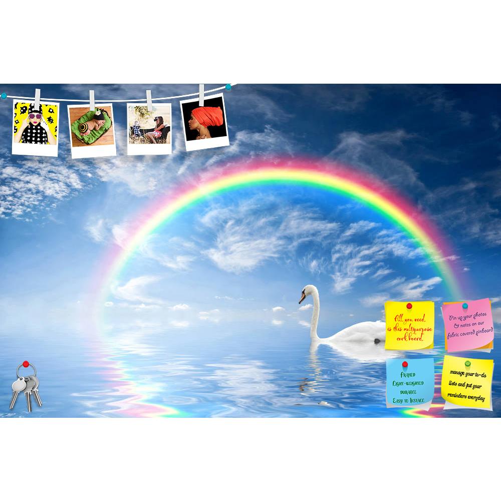 ArtzFolio Beautiful Seascape With Rainbow Printed Bulletin Board Notice Pin Board Soft Board | Frameless-Bulletin Boards Frameless-AZSAO14395232BLB_FL_L-Image Code 5001274 Vishnu Image Folio Pvt Ltd, IC 5001274, ArtzFolio, Bulletin Boards Frameless, Birds, Landscapes, Photography, beautiful, seascape, with, rainbow, printed, bulletin, board, notice, pin, soft, frameless, reflection, water, floating, swan, air, backdrop, background, beauty, blue, bright, brightly, clean, clear, climate, cloud, cloudscape, co