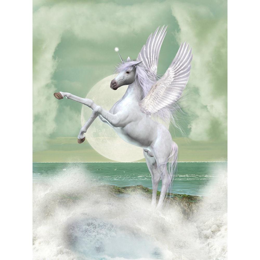 Unicorn In The Ocean Canvas Painting Synthetic Frame-Paintings MDF Framing-AFF_FR-IC 5001312 IC 5001312, Animals, Art and Paintings, Baby, Children, Digital, Digital Art, Fantasy, Graphic, Kids, Landscapes, Nature, Scenic, Stars, unicorn, in, the, ocean, canvas, painting, synthetic, frame, pegasus, amazing, angel, angels, animal, art, backdrops, background, beautiful, bright, castle, clouds, creature, dream, dreams, dreamy, elegant, exploration, fae, fairy, fairytale, fall, fantastic, flight, fly, flying, f