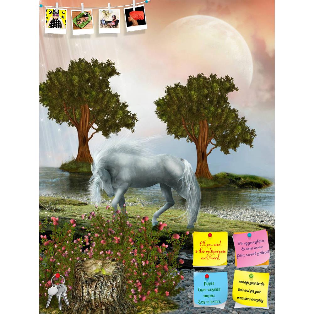 ArtzFolio Fantasy Landscape D2 Printed Bulletin Board Notice Pin Board Soft Board | Frameless-Bulletin Boards Frameless-AZSAO14548315BLB_FL_L-Image Code 5001319 Vishnu Image Folio Pvt Ltd, IC 5001319, ArtzFolio, Bulletin Boards Frameless, Animals, Fantasy, Digital Art, landscape, d2, printed, bulletin, board, notice, pin, soft, frameless, horse, two, trees, pin up board, push pin board, extra large cork board, big pin board, notice board, small bulletin board, cork board, wall notice board, giant cork board