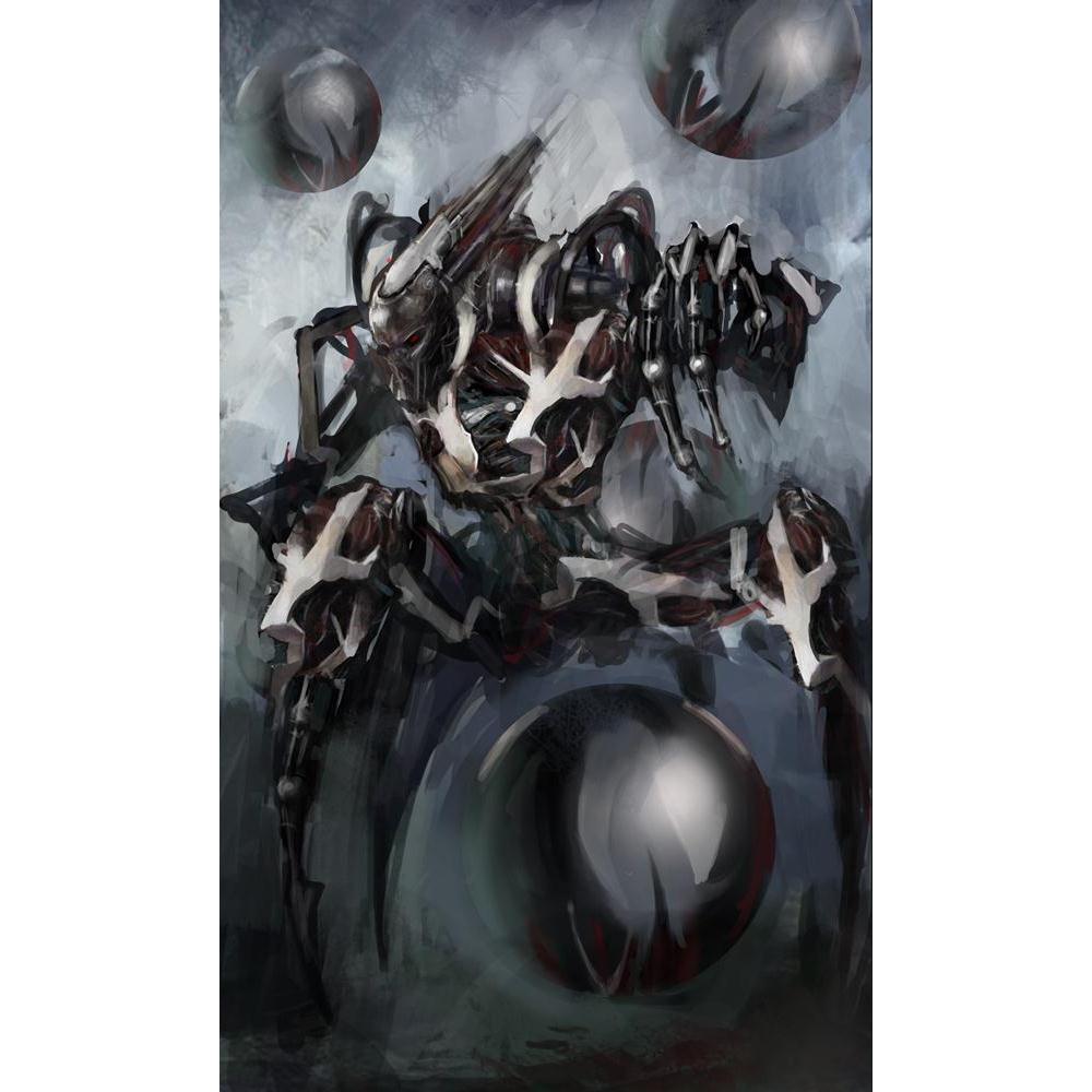 Bionic Cybernetics Alien Worior Canvas Painting Synthetic Frame-Paintings MDF Framing-AFF_FR-IC 5001320 IC 5001320, Art and Paintings, Black and White, Futurism, Illustrations, Science Fiction, White, Metallic, bionic, cybernetics, alien, worior, canvas, painting, synthetic, frame, android, art, artificial, cable, concept, cyber, cyborg, fiction, future, futuristic, illustration, isolated, looking, machine, machinery, mechanical, metal, robot, robotic, science, scifi, technology, virtual, wires, artzfolio, 