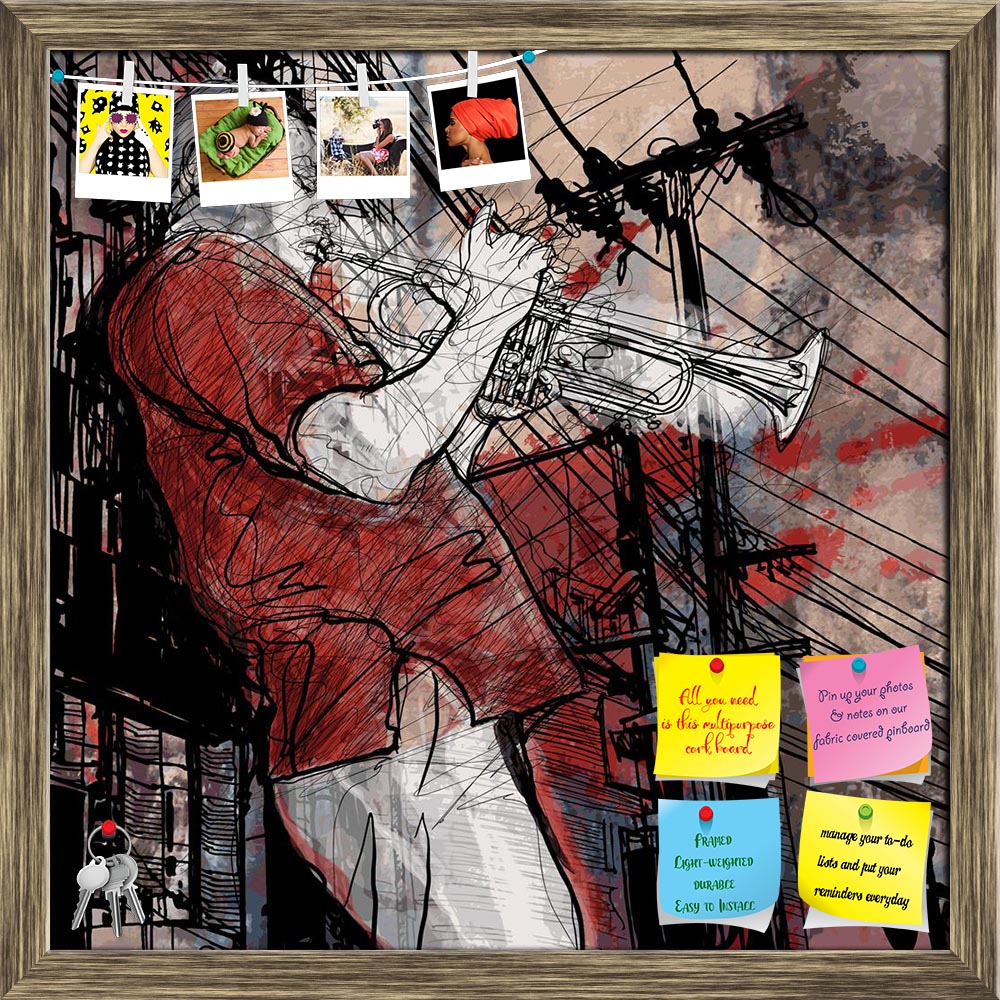 ArtzFolio Jazz Music Trumpet Musician Printed Bulletin Board Notice Pin Board Soft Board | Framed-Bulletin Boards Framed-AZSAO14565542BLB_FR_L-Image Code 5001323 Vishnu Image Folio Pvt Ltd, IC 5001323, ArtzFolio, Bulletin Boards Framed, Music & Dance, Digital Art, jazz, music, trumpet, musician, printed, bulletin, board, notice, pin, soft, framed, illustration, grunge, cityscape, background, pin up board, push pin board, extra large cork board, big pin board, notice board, small bulletin board, cork board, 