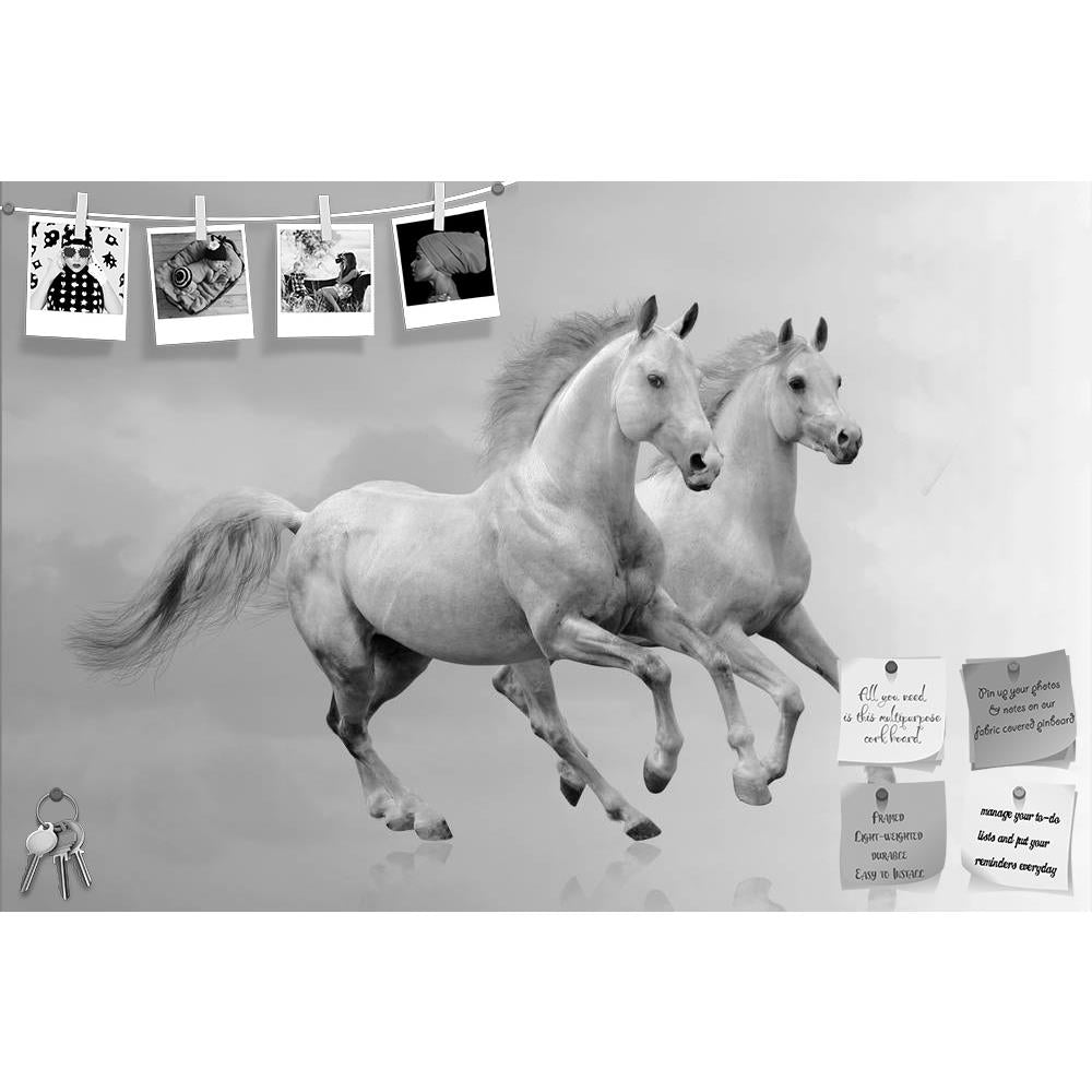 ArtzFolio White Horses D5 Printed Bulletin Board Notice Pin Board Soft Board | Frameless-Bulletin Boards Frameless-AZSAO14572855BLB_FL_L-Image Code 5001324 Vishnu Image Folio Pvt Ltd, IC 5001324, ArtzFolio, Bulletin Boards Frameless, Animals, Photography, white, horses, d5, printed, bulletin, board, notice, pin, soft, frameless, pin up board, push pin board, extra large cork board, big pin board, notice board, small bulletin board, cork board, wall notice board, giant cork board, bulletin board, office noti