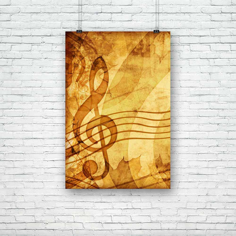 Vintage Music Unframed Paper Poster-Paper Posters Unframed-POS_UN-IC 5001337 IC 5001337, Abstract Expressionism, Abstracts, Ancient, Art and Paintings, Historical, Medieval, Music, Music and Dance, Music and Musical Instruments, Musical Instruments, Nature, Retro, Scenic, Semi Abstract, Signs, Signs and Symbols, Symbols, Vintage, unframed, paper, poster, piano, musical, instruments, background, musica, notes, sheet, violin, keyboard, abstract, aged, antique, art, backgrounds, bass, beige, brown, burnt, clas