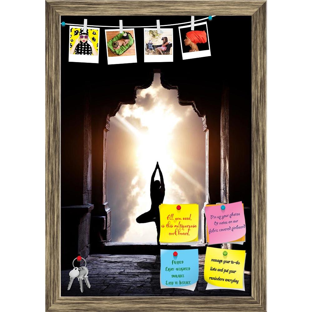 ArtzFolio Yoga Vrikshasana Tree Pose By Man In Old Temple Printed Bulletin Board Notice Pin Board Soft Board | Framed-Bulletin Boards Framed-AZSAO14625058BLB_FR_L-Image Code 5001338 Vishnu Image Folio Pvt Ltd, IC 5001338, ArtzFolio, Bulletin Boards Framed, Places, Traditional, Photography, yoga, vrikshasana, tree, pose, by, man, in, old, temple, printed, bulletin, board, notice, pin, soft, framed, silhouette, arch, dramatic, sunset, sky, background, free, space, text, pin up board, push pin board, extra lar