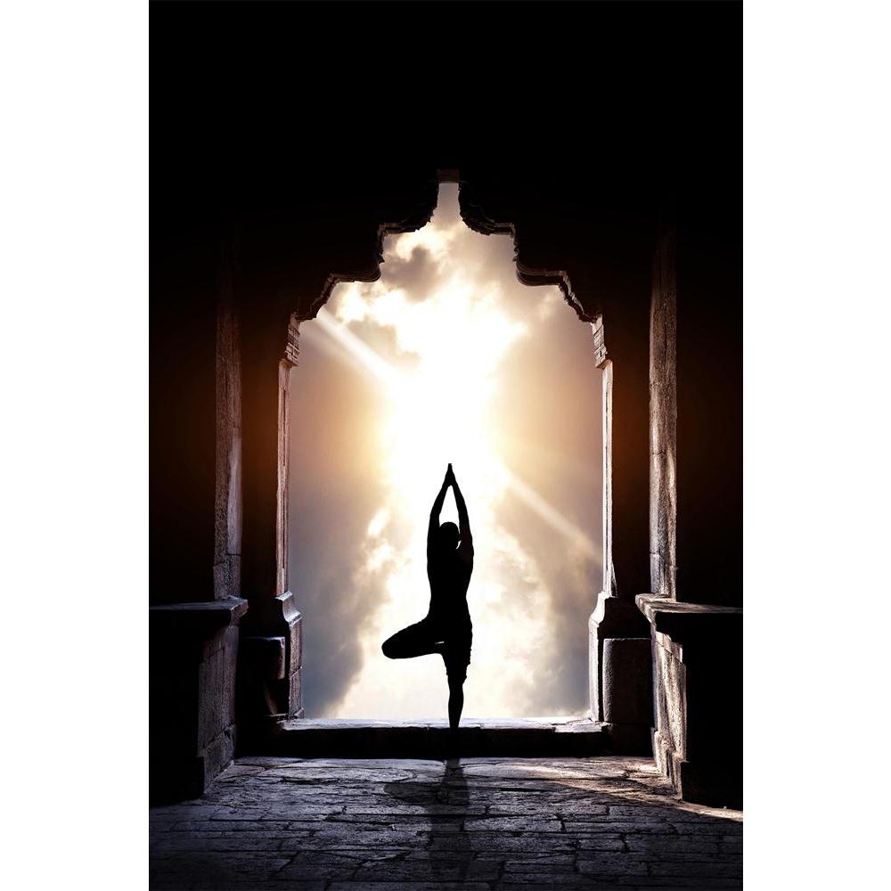 ArtzFolio Yoga Vrikshasana Tree Pose By Man In Old Temple Unframed Paper Poster-Paper Posters Unframed-AZART14625058POS_UN_L-Image Code 5001338 Vishnu Image Folio Pvt Ltd, IC 5001338, ArtzFolio, Paper Posters Unframed, Places, Traditional, Photography, yoga, vrikshasana, tree, pose, by, man, in, old, temple, unframed, paper, poster, wall, large, size, for, living, room, home, decoration, big, framed, decor, posters, pitaara, box, modern, art, with, frame, bedroom, amazonbasics, door, drawing, small, decorat