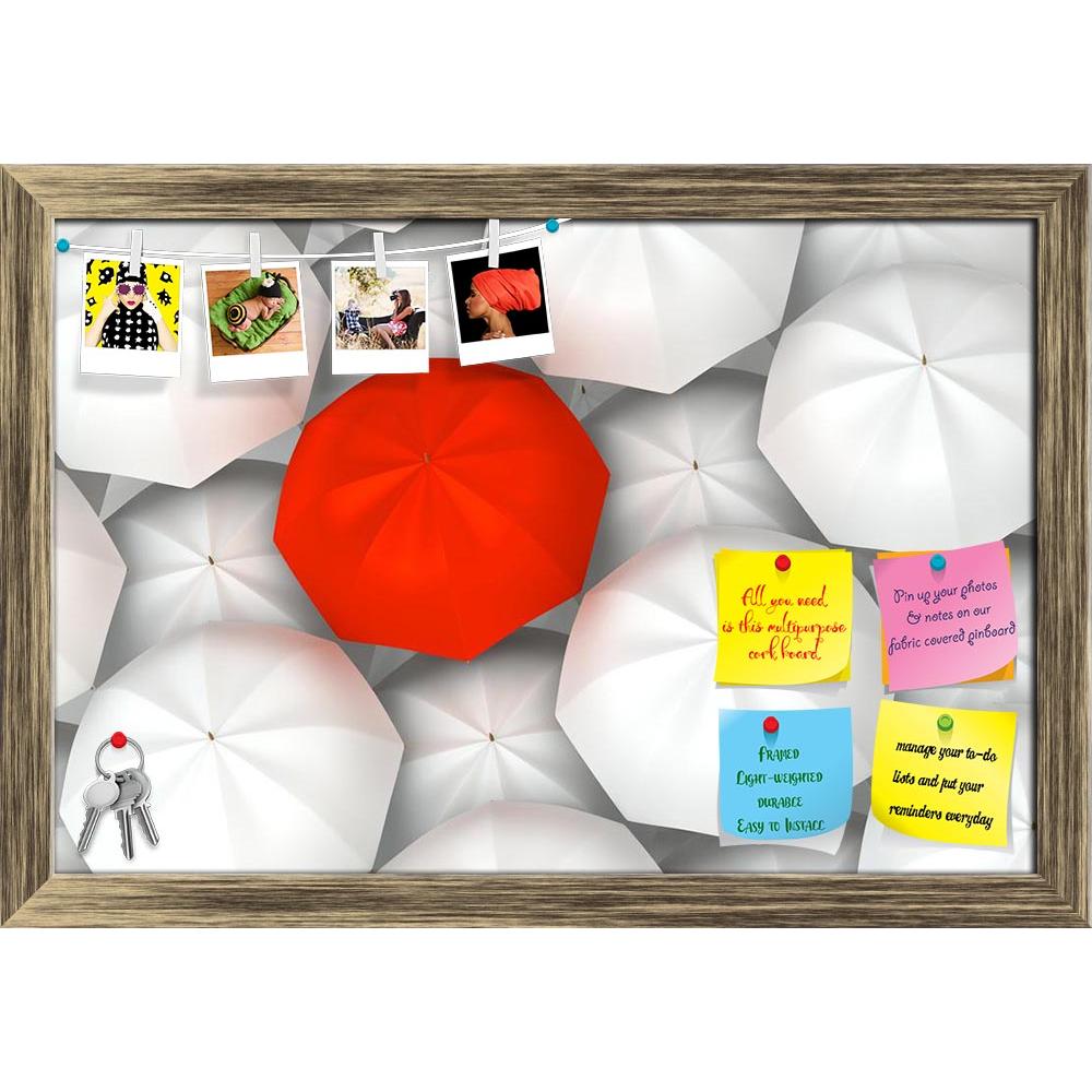 ArtzFolio Standing Out From The Crowd D1 Printed Bulletin Board Notice Pin Board Soft Board | Framed-Bulletin Boards Framed-AZSAO14652622BLB_FR_L-Image Code 5001342 Vishnu Image Folio Pvt Ltd, IC 5001342, ArtzFolio, Bulletin Boards Framed, Conceptual, Digital Art, standing, out, from, the, crowd, d1, printed, bulletin, board, notice, pin, soft, framed, unique, red, umbrella, among, another, white, umbrellas, pin up board, push pin board, extra large cork board, big pin board, notice board, small bulletin bo