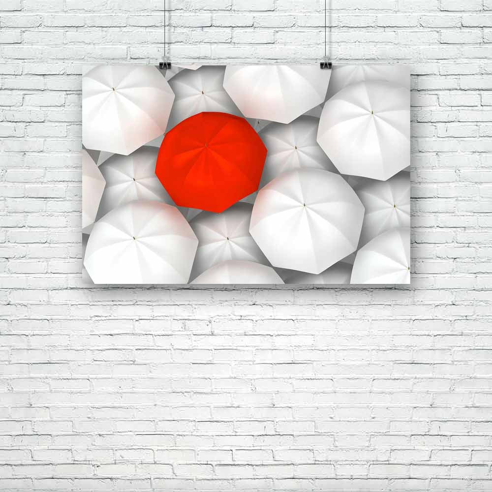 Standing Out From The Crowd D1 Unframed Paper Poster-Paper Posters Unframed-POS_UN-IC 5001342 IC 5001342, Black and White, Circle, Illustrations, Inspirational, Motivation, Motivational, White, standing, out, from, the, crowd, d1, unframed, paper, poster, accessory, background, brave, cgi, colorful, concept, courageous, defence, different, distinguished, drops, flock, idea, identity, illustration, individuality, inspiration, many, multiple, object, odd, one, other, outdoor, personality, protection, rain, re