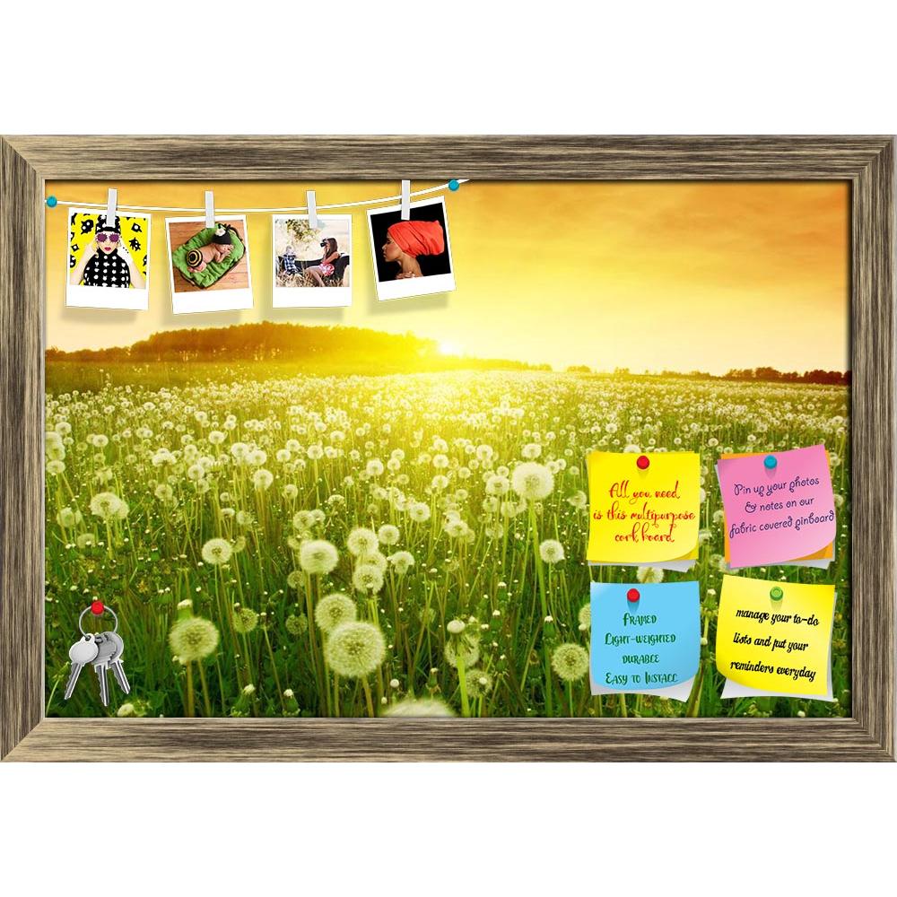 ArtzFolio Dandelions In Meadow During Sunset Printed Bulletin Board Notice Pin Board Soft Board | Framed-Bulletin Boards Framed-AZSAO14666974BLB_FR_L-Image Code 5001351 Vishnu Image Folio Pvt Ltd, IC 5001351, ArtzFolio, Bulletin Boards Framed, Floral, Landscapes, Photography, dandelions, in, meadow, during, sunset, printed, bulletin, board, notice, pin, soft, framed, dandelion, nature, sunlight, field, vibrant, color, outdoors, scene, grass, plant, summer, flower, spring, pasture, tranquil, sun, wildflower,