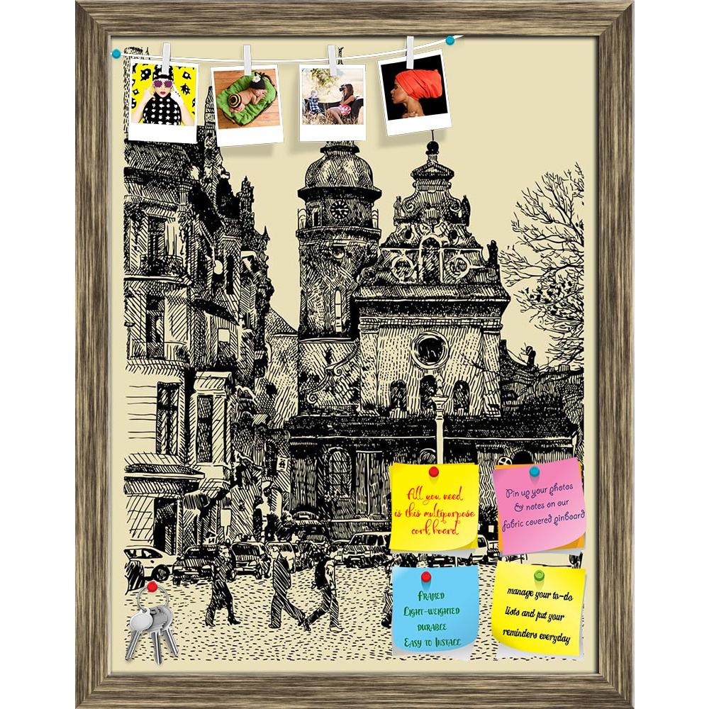 ArtzFolio Lviv Ukraine Europe Printed Bulletin Board Notice Pin Board Soft Board | Framed-Bulletin Boards Framed-AZSAO14668807BLB_FR_L-Image Code 5001352 Vishnu Image Folio Pvt Ltd, IC 5001352, ArtzFolio, Bulletin Boards Framed, Places, Vintage, Digital Art, lviv, ukraine, europe, printed, bulletin, board, notice, pin, soft, framed, original, sketchy, handmade, drawing, cityscape, composition, author, this, illustration, pin up board, push pin board, extra large cork board, big pin board, notice board, smal