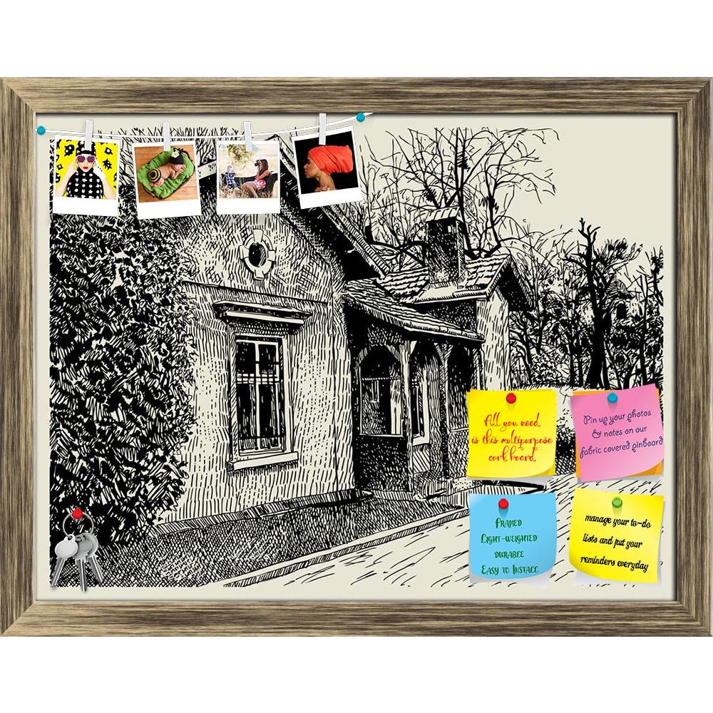 ArtzFolio Artistic Village Printed Bulletin Board Notice Pin Board Soft Board | Framed-Bulletin Boards Framed-AZSAO14668812BLB_FR_L-Image Code 5001353 Vishnu Image Folio Pvt Ltd, IC 5001353, ArtzFolio, Bulletin Boards Framed, Places, Vintage, Digital Art, artistic, village, printed, bulletin, board, notice, pin, soft, framed, hand, drawing, sketchy, landscape, composition, old, building, author, this, illustration, pin up board, push pin board, extra large cork board, big pin board, notice board, small bull