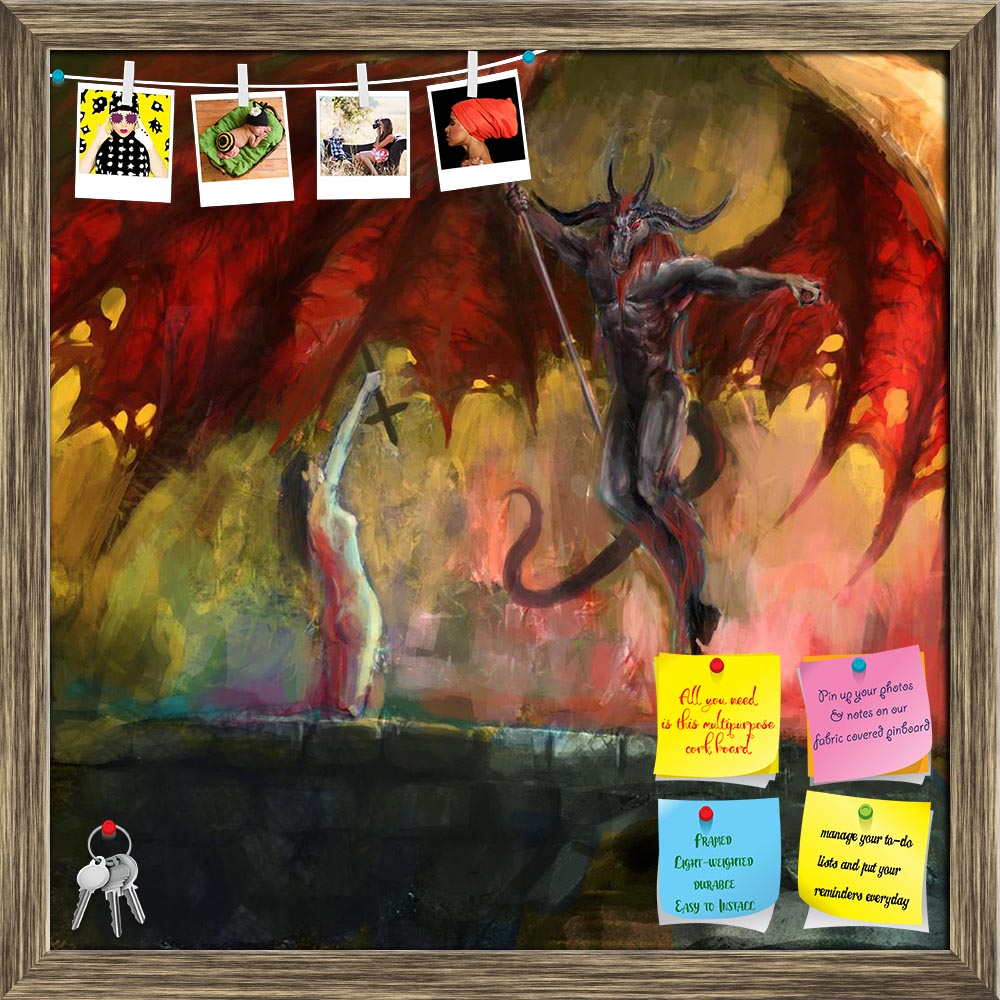ArtzFolio Girl Fighting Devil Printed Bulletin Board Notice Pin Board Soft Board | Framed-Bulletin Boards Framed-AZSAO14702947BLB_FR_L-Image Code 5001367 Vishnu Image Folio Pvt Ltd, IC 5001367, ArtzFolio, Bulletin Boards Framed, Fantasy, Fine Art Reprint, girl, fighting, devil, printed, bulletin, board, notice, pin, soft, framed, cross, defending, pin up board, push pin board, extra large cork board, big pin board, notice board, small bulletin board, cork board, wall notice board, giant cork board, bulletin