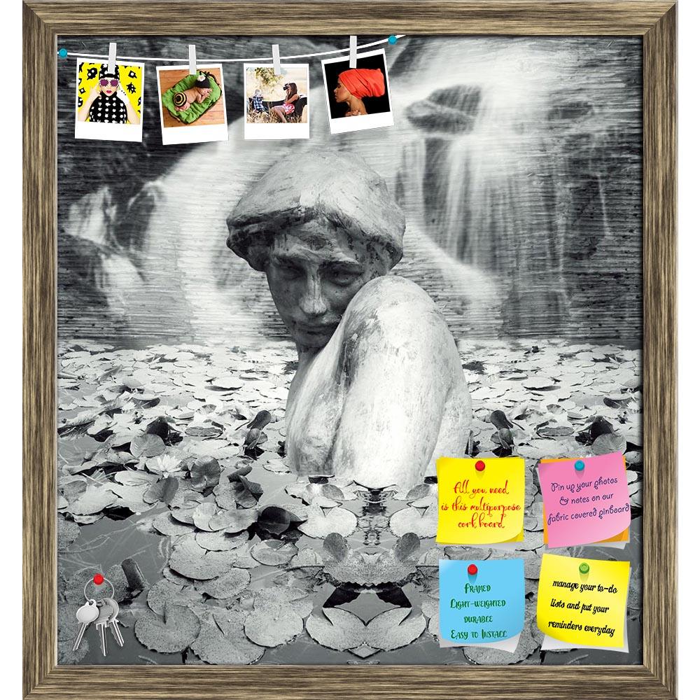 ArtzFolio Fantasy Background Of A Female Statute Printed Bulletin Board Notice Pin Board Soft Board | Framed-Bulletin Boards Framed-AZSAO14713062BLB_FR_L-Image Code 5001372 Vishnu Image Folio Pvt Ltd, IC 5001372, ArtzFolio, Bulletin Boards Framed, Surrealism, Photography, fantasy, background, of, a, female, statute, printed, bulletin, board, notice, pin, soft, framed, statue, seeds, immersed, lake, black, white, pin up board, push pin board, extra large cork board, big pin board, notice board, small bulleti