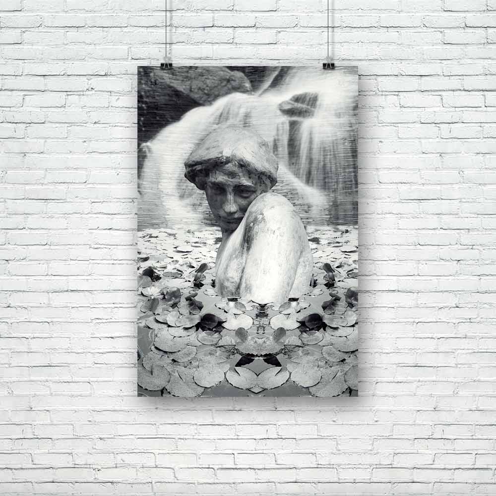 Female Statute Unframed Paper Poster-Paper Posters Unframed-POS_UN-IC 5001372 IC 5001372, Abstract Expressionism, Abstracts, Art and Paintings, Black, Black and White, Collages, Conceptual, Fantasy, Illustrations, Nature, Realism, Scenic, Semi Abstract, Surrealism, White, female, statute, unframed, paper, poster, abstract, art, artistic, background, beautiful, collage, cover, creative, creativity, dream, gray, grey, illustration, imagination, imaginative, imagine, invention, lake, lying, mysterious, object,