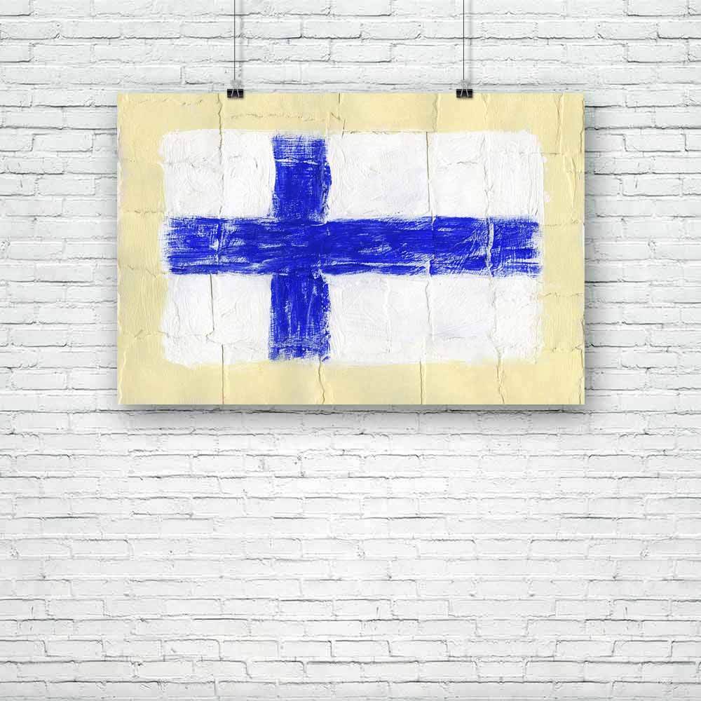 Flag Of Finland Unframed Paper Poster-Paper Posters Unframed-POS_UN-IC 5001381 IC 5001381, Ancient, Art and Paintings, Countries, Drawing, Flags, Historical, Medieval, Paintings, Patterns, Retro, Signs, Signs and Symbols, Sports, Symbols, Vintage, Watercolour, flag, of, finland, unframed, paper, poster, acrylic, art, artistic, backdrop, background, border, brush, brushed, canvas, celebration, championship, country, design, finnish, football, frame, freedom, grunge, handmade, ink, national, old, paint, paint