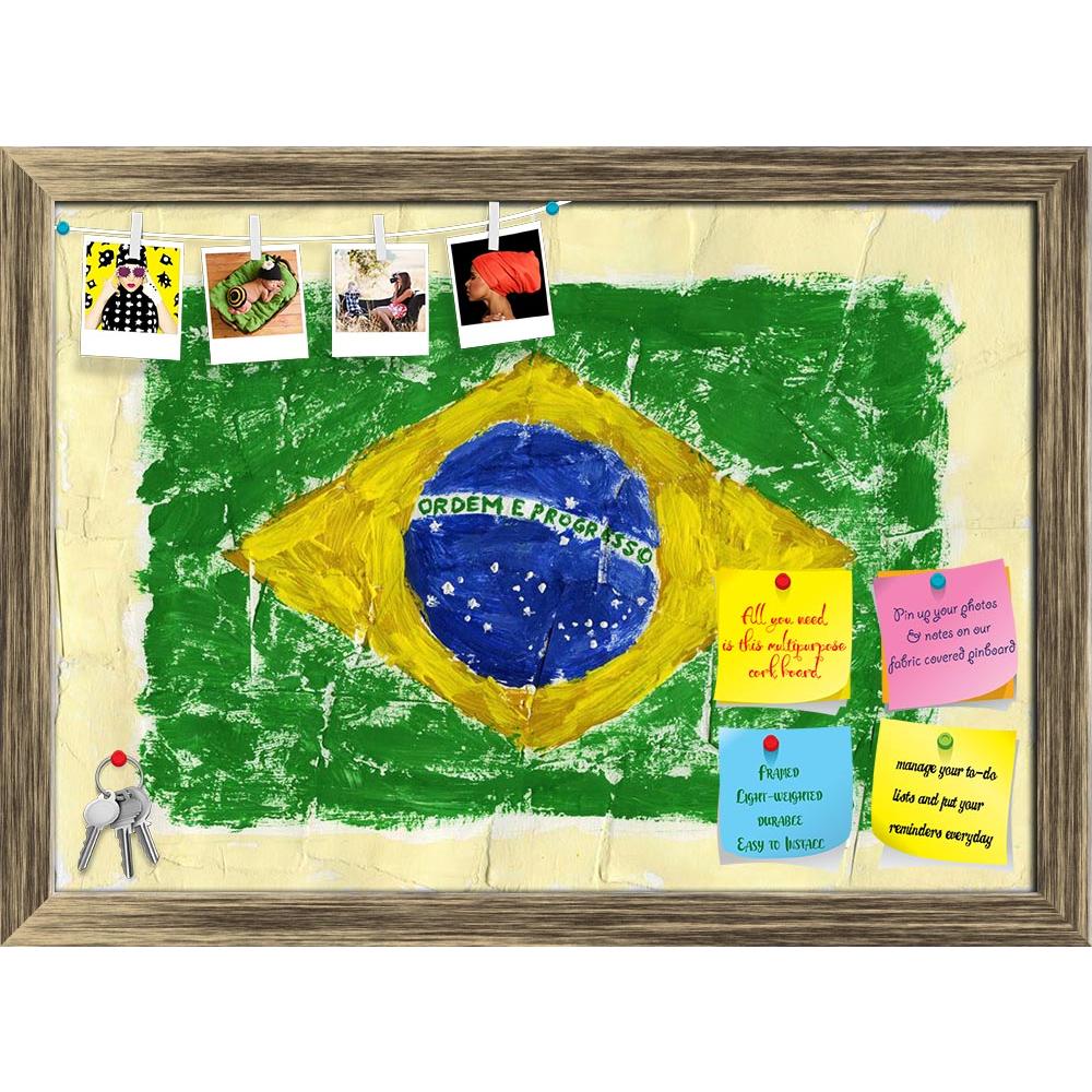 ArtzFolio Flag Of Brazil Printed Bulletin Board Notice Pin Board Soft Board | Framed-Bulletin Boards Framed-AZSAO14725059BLB_FR_L-Image Code 5001386 Vishnu Image Folio Pvt Ltd, IC 5001386, ArtzFolio, Bulletin Boards Framed, Places, Fine Art Reprint, flag, of, brazil, printed, bulletin, board, notice, pin, soft, framed, hand, painted, acrylic, pin up board, push pin board, extra large cork board, big pin board, notice board, small bulletin board, cork board, wall notice board, giant cork board, bulletin boar