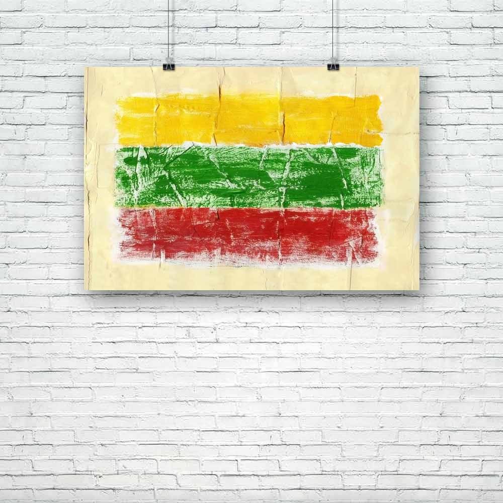 Flag Of Lithuania Unframed Paper Poster-Paper Posters Unframed-POS_UN-IC 5001389 IC 5001389, Ancient, Art and Paintings, Countries, Drawing, Flags, Historical, Medieval, Paintings, Patterns, Retro, Signs, Signs and Symbols, Sports, Symbols, Vintage, Watercolour, flag, of, lithuania, unframed, paper, poster, acrylic, art, artistic, backdrop, background, border, brush, brushed, canvas, celebration, championship, country, design, football, frame, freedom, grunge, handmade, ink, lithuanian, national, old, paint