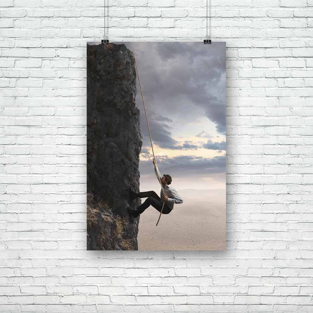 Man Climbs The Mountain Unframed Paper Poster-Paper Posters Unframed-POS_UN-IC 5001396 IC 5001396, Business, Hobbies, Marble and Stone, Mountains, Sports, man, climbs, the, mountain, unframed, paper, poster, climbing, climb, determination, effort, challenge, determined, climber, rock, challenges, top, of, courage, hiking, active, activity, adrenaline, adventure, athletic, businessman, cliff, competition, danger, dangerous, energy, exercise, explore, extreme, free, height, high, hobby, leader, manager, one, 
