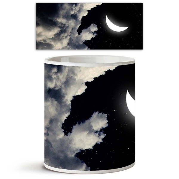 Moon In The Night Sky Ceramic Coffee Tea Mug Inside White-Coffee Mugs-MUG-IC 5001401 IC 5001401, Abstract Expressionism, Abstracts, Astronomy, Cosmology, Fantasy, Nature, Religion, Religious, Scenic, Semi Abstract, Space, moon, in, the, night, sky, ceramic, coffee, tea, mug, inside, white, abstract, air, atmosphere, background, bed, time, believe, clouds, dark, dreams, fancy, heavenly, leisure, luna, mysterious, mystery, nice, rain, religions, rest, skyscrapers, sleep, star, telescope, views, weather, wind,