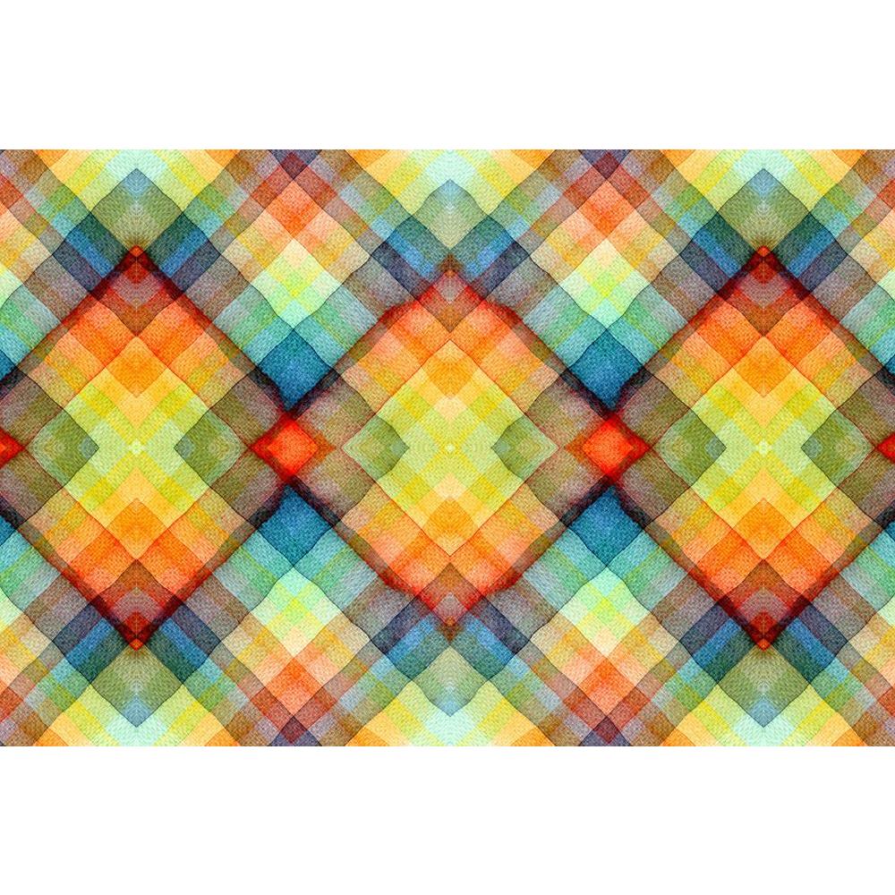 Abstract Tartan Watercolors Canvas Painting Synthetic Frame - Paintings MDF Framing - ArtzFolio.com