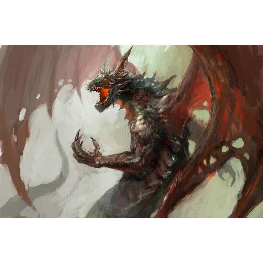 Dragon Canvas Painting Synthetic Frame-Paintings MDF Framing-AFF_FR-IC 5001408 IC 5001408, Ancient, Animals, Art and Paintings, Drawing, Fantasy, Illustrations, Medieval, Vintage, dragon, canvas, painting, synthetic, frame, dragons, warrior, art, animal, big, breath, breathing, colorful, creature, danger, destruction, drawings, evil, fairytale, fantastic, fear, fearful, fictional, fire, flight, illustration, imagination, large, legend, monster, mythology, old, quick, reptile, story, strong, tales, war, wing
