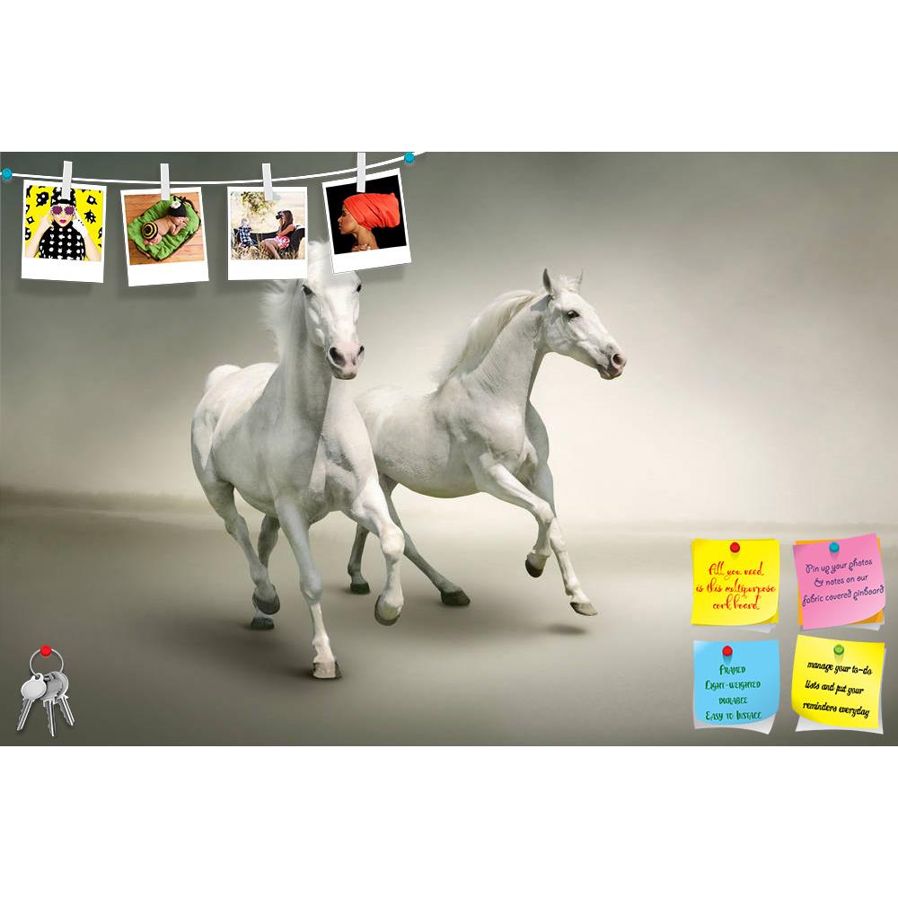 ArtzFolio White Horses D6 Printed Bulletin Board Notice Pin Board Soft Board | Frameless-Bulletin Boards Frameless-AZSAO14811377BLB_FL_L-Image Code 5001410 Vishnu Image Folio Pvt Ltd, IC 5001410, ArtzFolio, Bulletin Boards Frameless, Animals, Photography, white, horses, d6, printed, bulletin, board, notice, pin, soft, frameless, pin up board, push pin board, extra large cork board, big pin board, notice board, small bulletin board, cork board, wall notice board, giant cork board, bulletin board, office noti