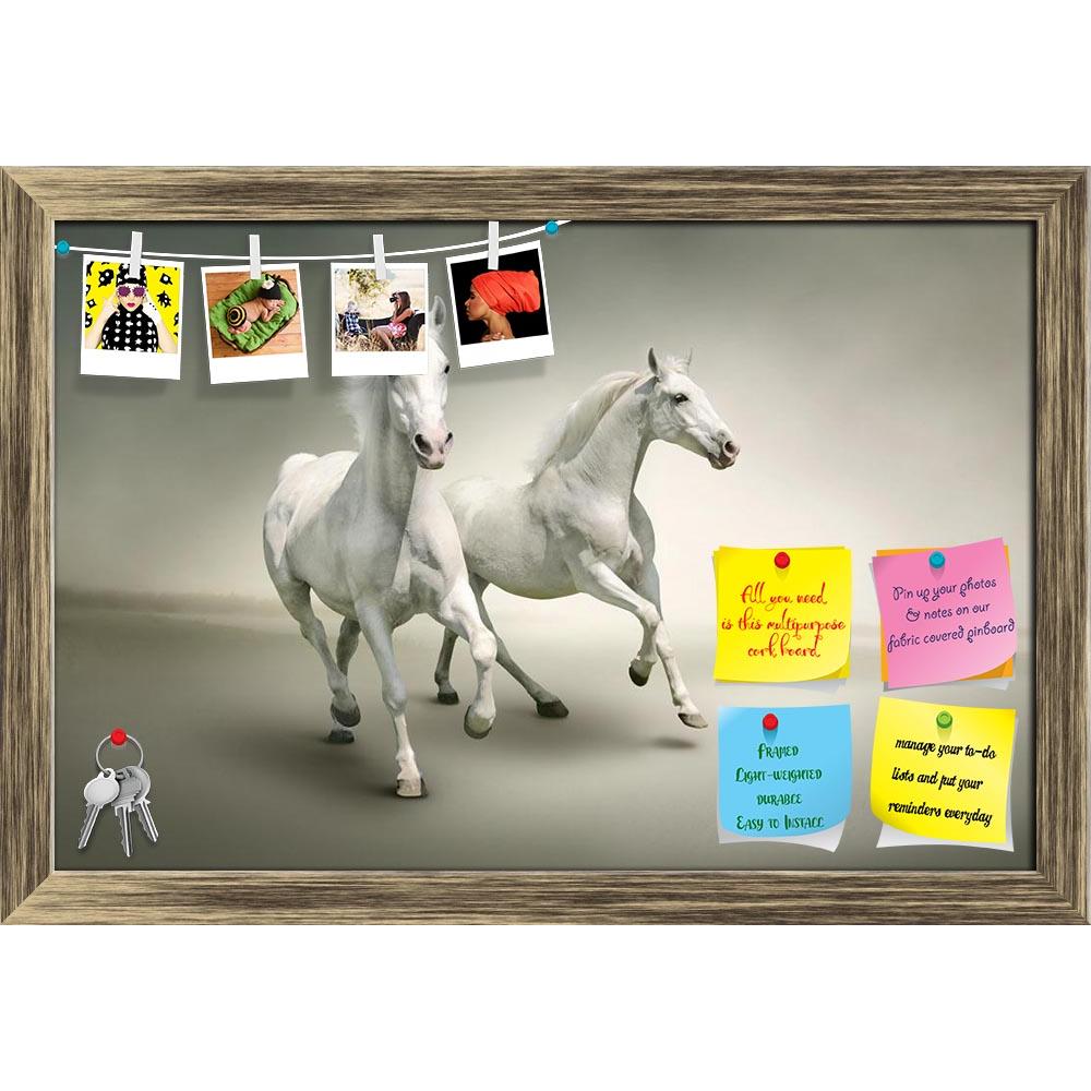 ArtzFolio White Horses D6 Printed Bulletin Board Notice Pin Board Soft Board | Framed-Bulletin Boards Framed-AZSAO14811377BLB_FR_L-Image Code 5001410 Vishnu Image Folio Pvt Ltd, IC 5001410, ArtzFolio, Bulletin Boards Framed, Animals, Photography, white, horses, d6, printed, bulletin, board, notice, pin, soft, framed, pin up board, push pin board, extra large cork board, big pin board, notice board, small bulletin board, cork board, wall notice board, giant cork board, bulletin board, office notice board, of