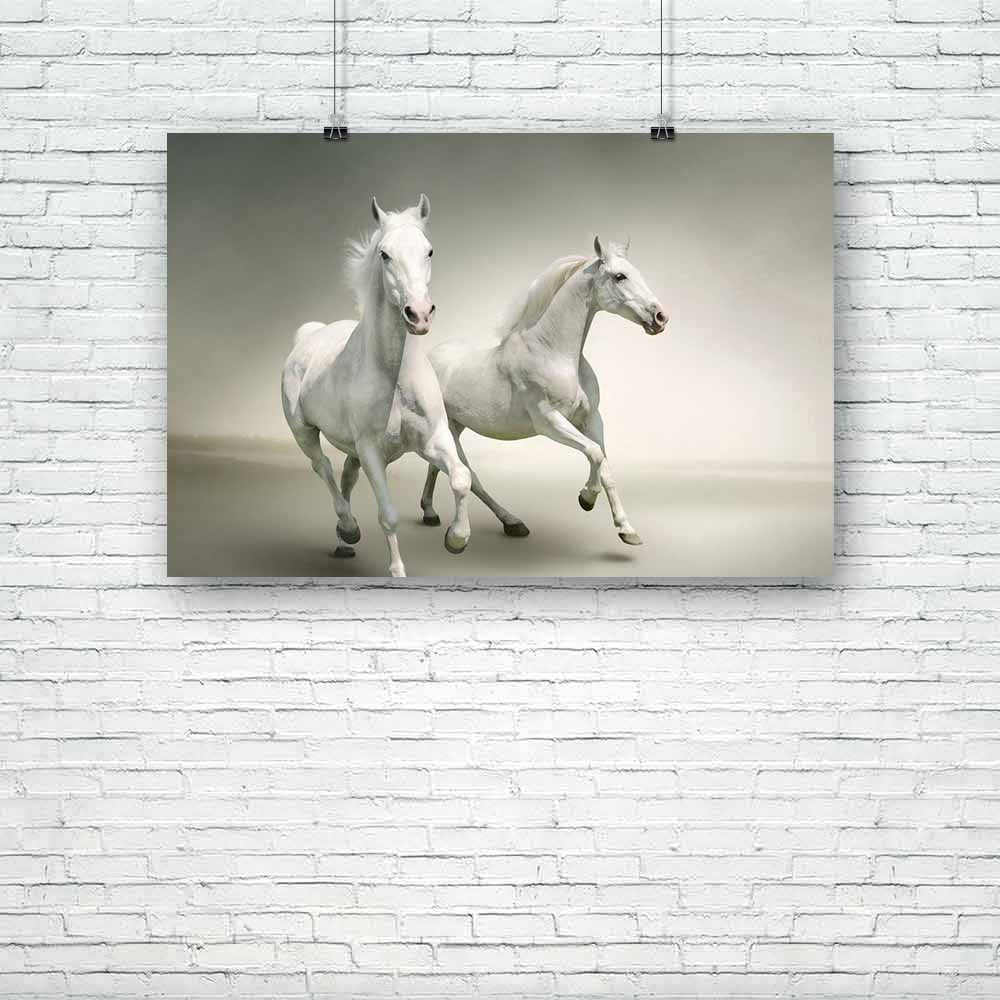 White Horses D6 Unframed Paper Poster-Paper Posters Unframed-POS_UN-IC 5001410 IC 5001410, Animals, Art and Paintings, Birds, Black, Black and White, Individuals, Nature, Pets, Portraits, Scenic, Sports, White, horses, d6, unframed, paper, poster, horse, running, animal, arab, arabian, art, background, beautiful, beauty, couple, elegant, equestrian, equine, fauna, free, freedom, gallop, herd, isolated, light, lipizzaner, mammal, mane, mare, motion, moving, noble, outdoor, pair, pedigree, pet, portrait, pose