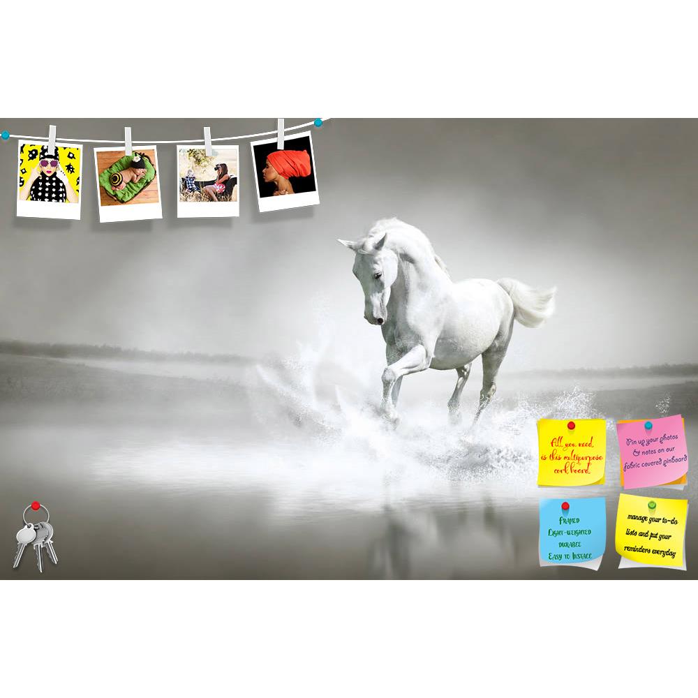 ArtzFolio White Horse Running Through Water Printed Bulletin Board Notice Pin Board Soft Board | Frameless-Bulletin Boards Frameless-AZSAO14857349BLB_FL_L-Image Code 5001418 Vishnu Image Folio Pvt Ltd, IC 5001418, ArtzFolio, Bulletin Boards Frameless, Animals, Photography, white, horse, running, through, water, printed, bulletin, board, notice, pin, soft, frameless, pin up board, push pin board, extra large cork board, big pin board, notice board, small bulletin board, cork board, wall notice board, giant c