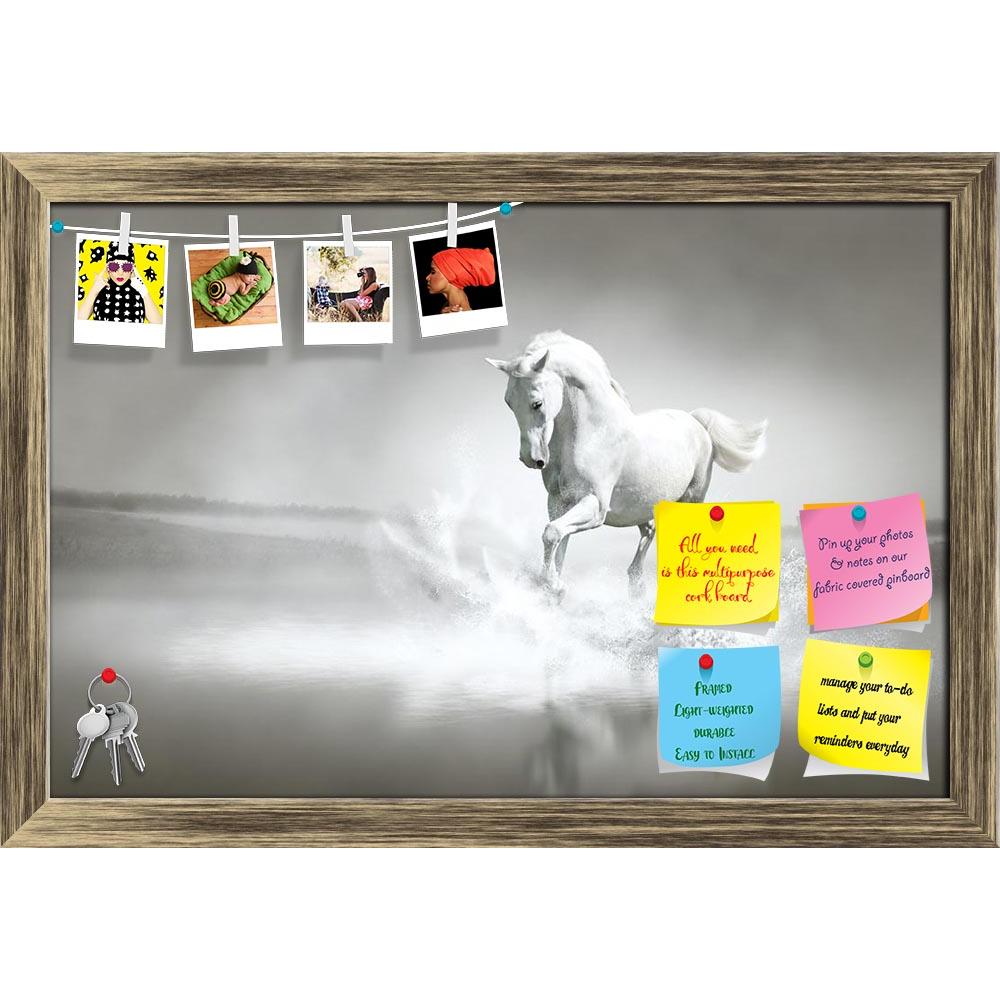 ArtzFolio White Horse Running Through Water Printed Bulletin Board Notice Pin Board Soft Board | Framed-Bulletin Boards Framed-AZSAO14857349BLB_FR_L-Image Code 5001418 Vishnu Image Folio Pvt Ltd, IC 5001418, ArtzFolio, Bulletin Boards Framed, Animals, Photography, white, horse, running, through, water, printed, bulletin, board, notice, pin, soft, framed, pin up board, push pin board, extra large cork board, big pin board, notice board, small bulletin board, cork board, wall notice board, giant cork board, b