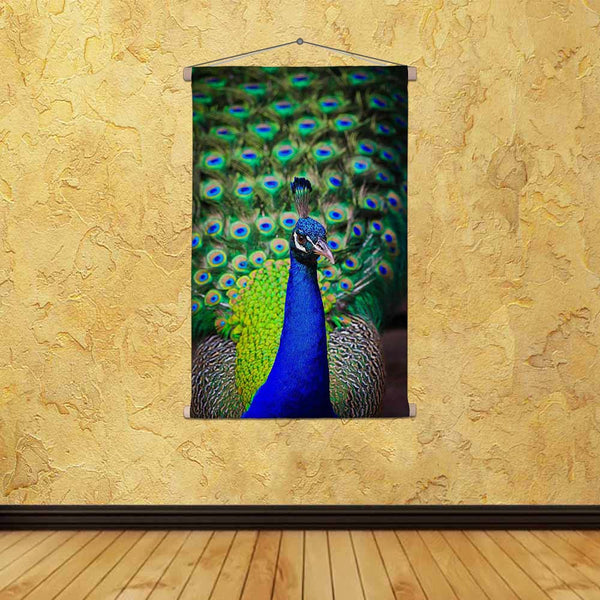 ArtzFolio Peacock With Feathers Fabric Painting Tapestry Scroll Art Hanging-Scroll Art-AZART14866065TAP_L-Image Code 5001422 Vishnu Image Folio Pvt Ltd, IC 5001422, ArtzFolio, Scroll Art, Birds, Photography, peacock, with, feathers, canvas, fabric, painting, tapestry, scroll, art, hanging, close-up, portrait, beautiful, out, tapestries, room tapestry, hanging tapestry, huge tapestry, amazonbasics, tapestry cloth, fabric wall hanging, unique tapestries, wall tapestry, small tapestry, tapestry wall decor, che