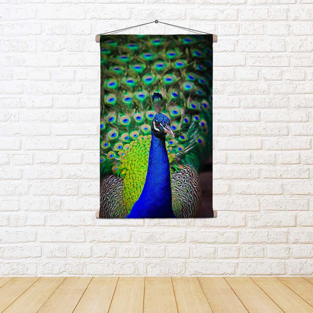 ArtzFolio Peacock With Feathers Fabric Painting Tapestry Scroll Art Hanging-Scroll Art-AZART14866065TAP_L-Image Code 5001422 Vishnu Image Folio Pvt Ltd, IC 5001422, ArtzFolio, Scroll Art, Birds, Photography, peacock, with, feathers, fabric, painting, tapestry, scroll, art, hanging, close-up, portrait, beautiful, out, tapestries, room tapestry, hanging tapestry, huge tapestry, amazonbasics, tapestry cloth, fabric wall hanging, unique tapestries, wall tapestry, small tapestry, tapestry wall decor, cheap tapes