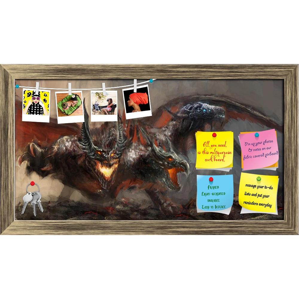 ArtzFolio Three Headed Dragon D1 Printed Bulletin Board Notice Pin Board Soft Board | Framed-Bulletin Boards Framed-AZSAO14873982BLB_FR_L-Image Code 5001424 Vishnu Image Folio Pvt Ltd, IC 5001424, ArtzFolio, Bulletin Boards Framed, Fantasy, Fine Art Reprint, three, headed, dragon, d1, printed, bulletin, board, notice, pin, soft, framed, illustration, pin up board, push pin board, extra large cork board, big pin board, notice board, small bulletin board, cork board, wall notice board, giant cork board, bulle